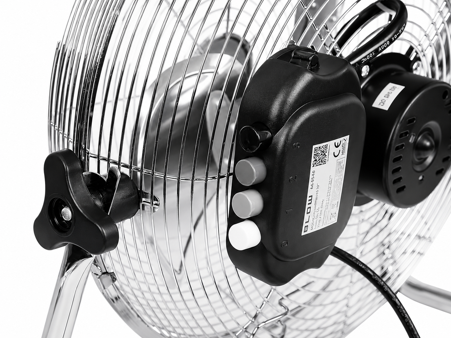 loerventilator 30 cm (12 inch), 70W, zilverkleurige circulatieventilator.