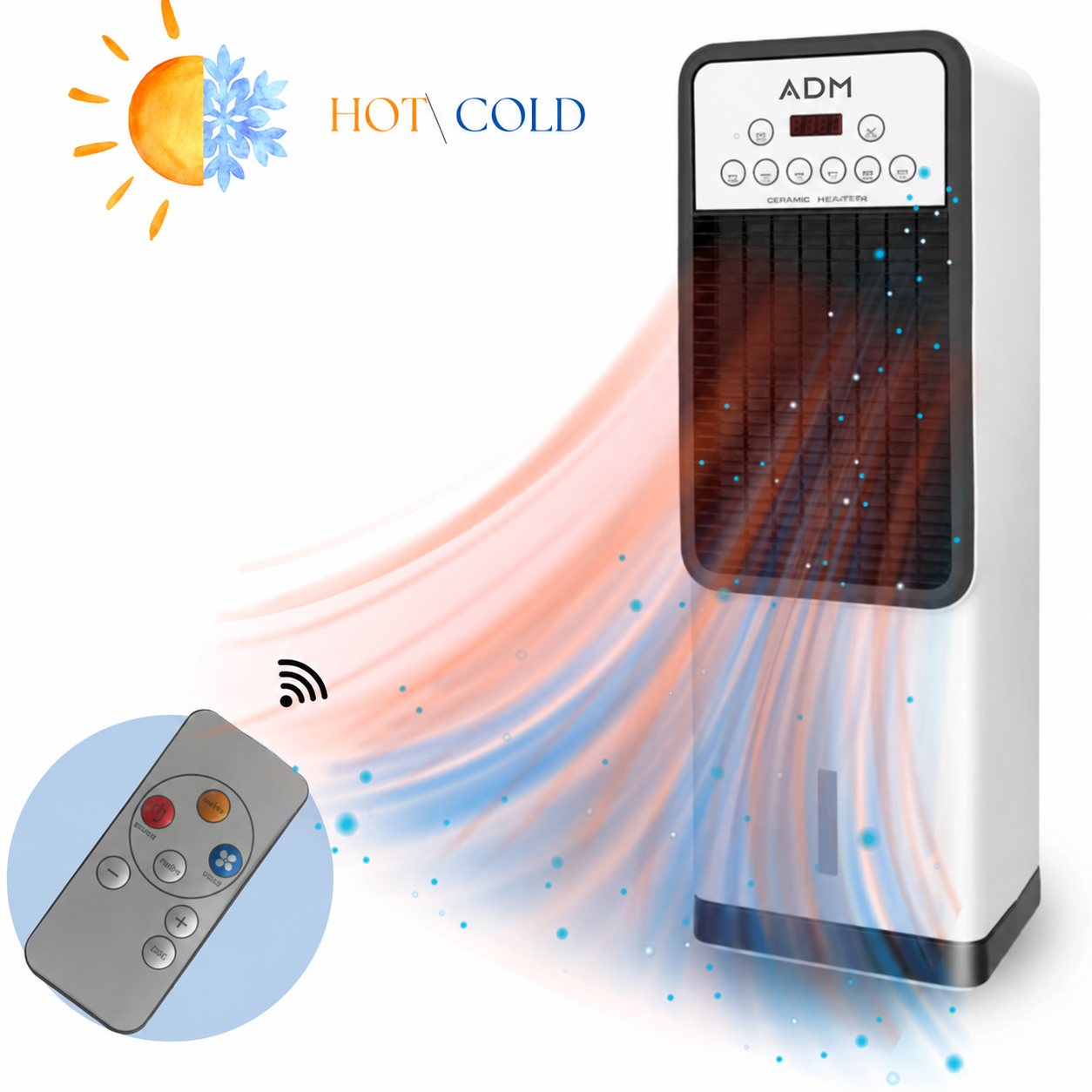 2-in-1 Portable Air Cooler and Heater
